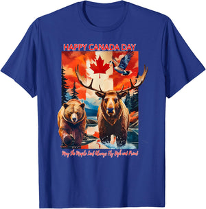Happy Canada Day May The Maple Leaf Always Fly High & Proud T-Shirt - T-Shirt | Royal