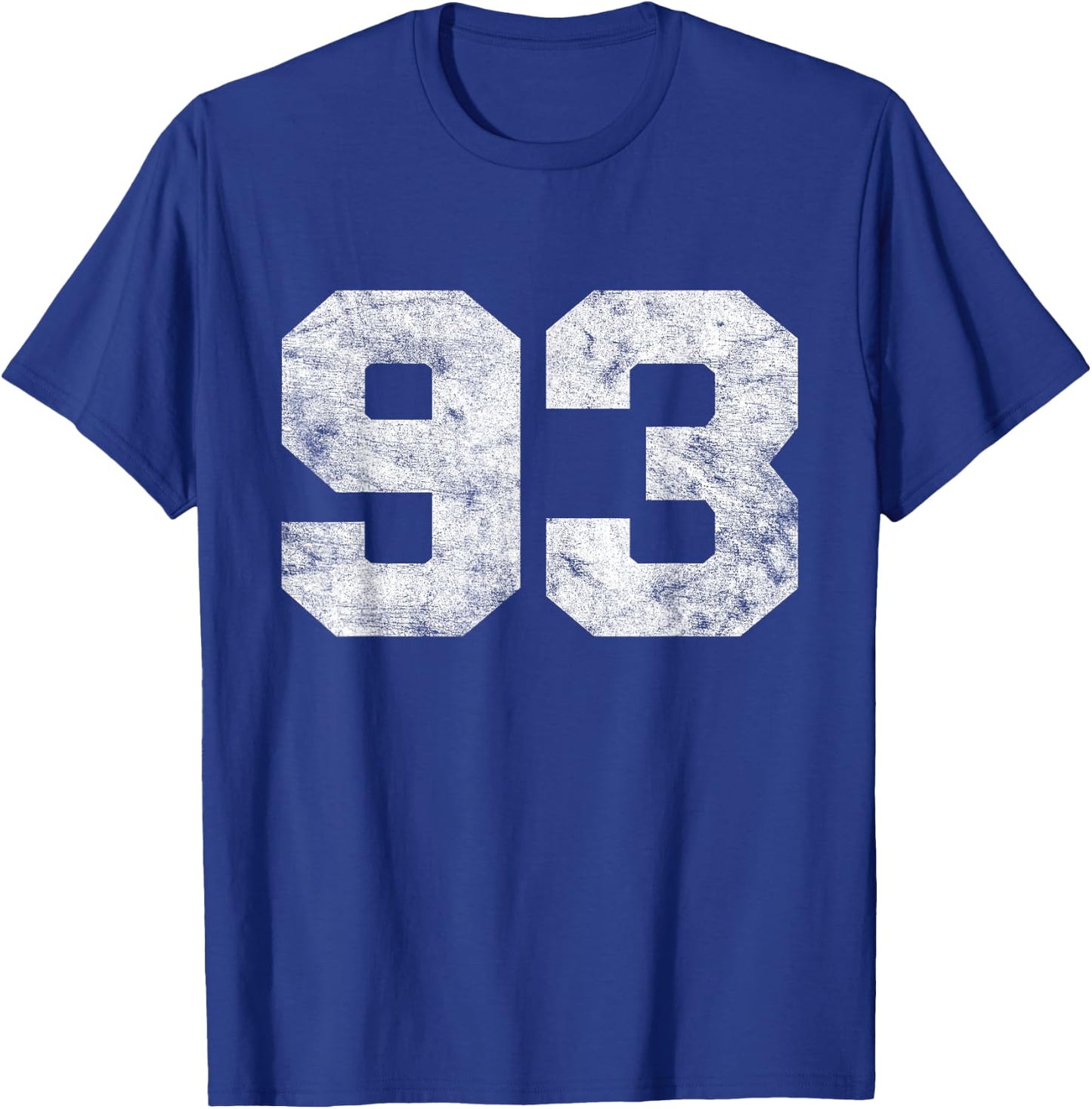 Vintage Lucky Number 93 Birthday Sports Player Team Athlete T-Shirt - T-Shirt | Royal