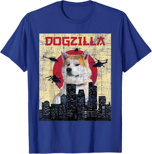 Dogzilla - Japanese Akita Dog Lover Canine Pet Owner T-Shirt - T-Shirt | Royal