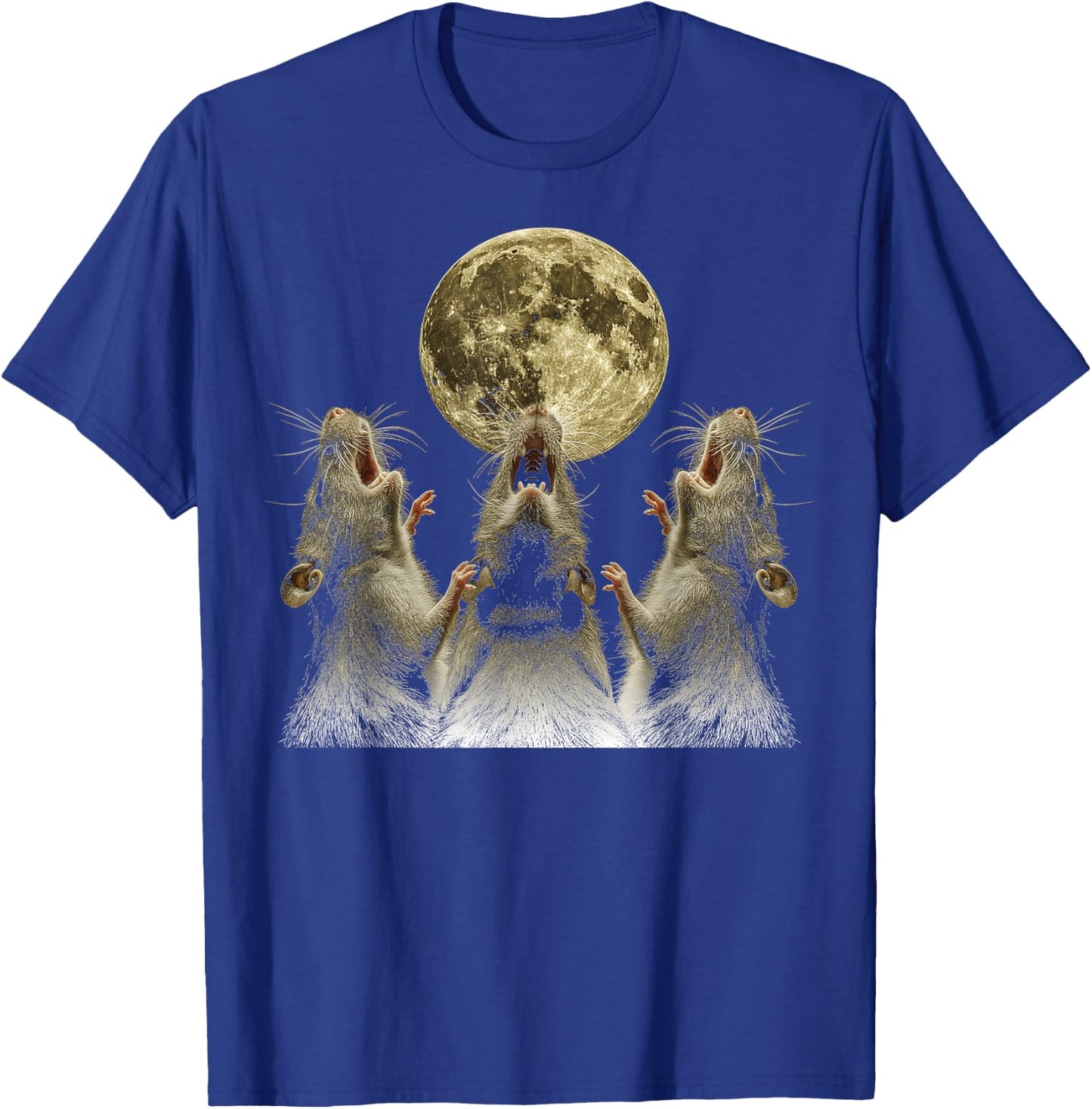 Rat Mouse Howling Moon T-Shirt - T-Shirt | Royal