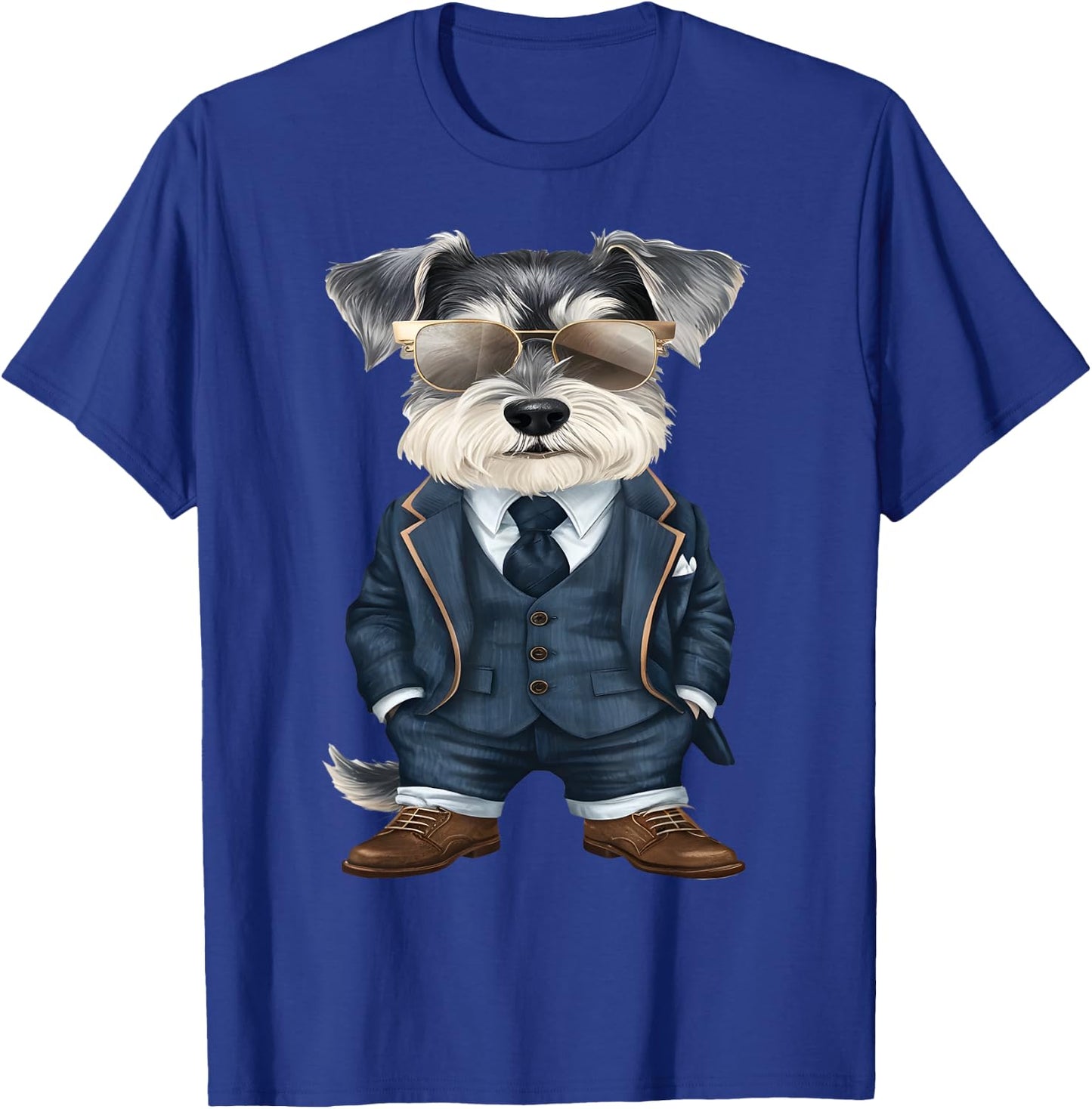 Men Woman Miniature Schnauzer Suit Miniature Schnauzer T-Shirt - T-Shirt | Royal