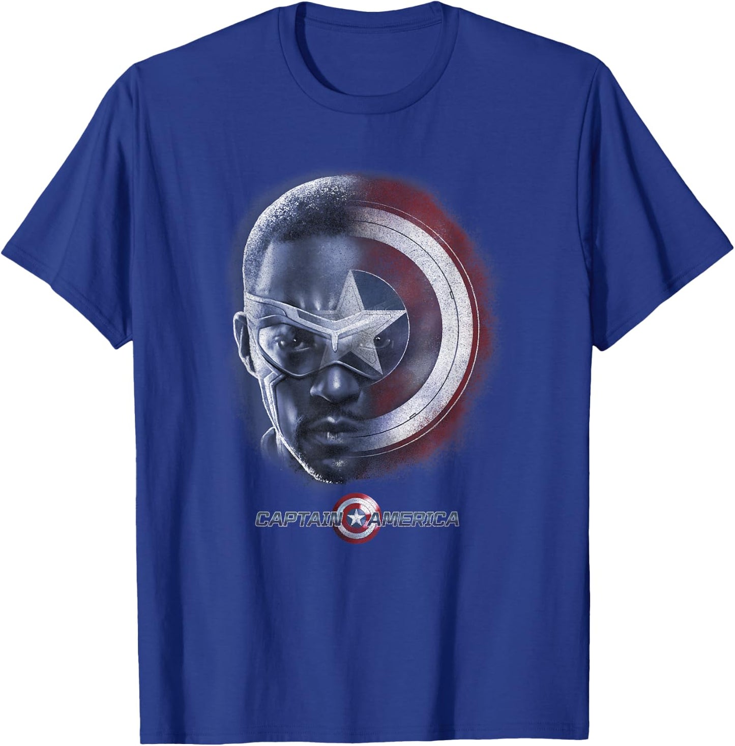 Marvel Falcon Winter Soldier Captain America Sam Shield T-Shirt - T-Shirt | Royal