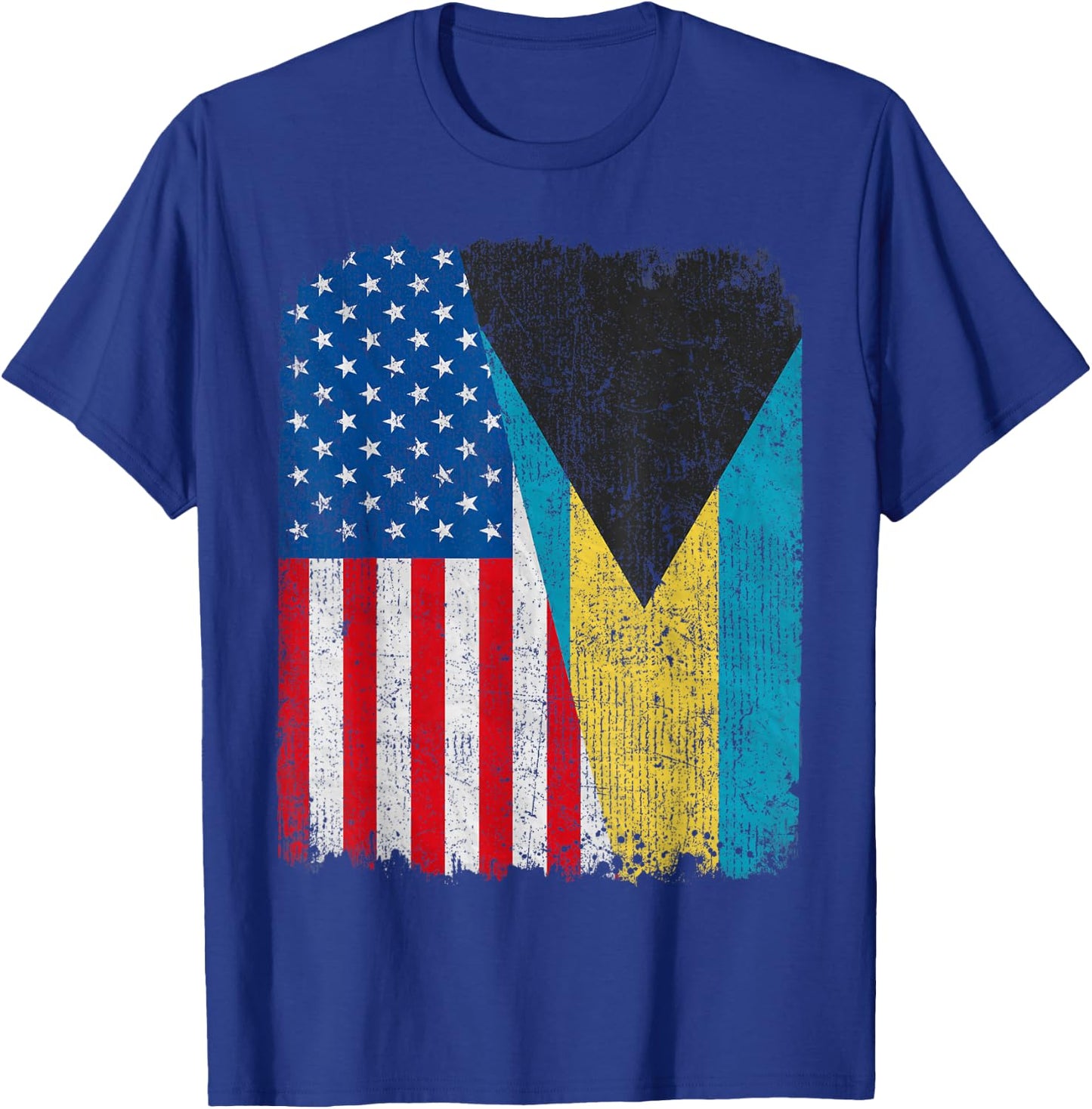 Bahamian American Flag Half USA Bahamas Root Proud Kids Men T-Shirt - T-Shirt | Royal