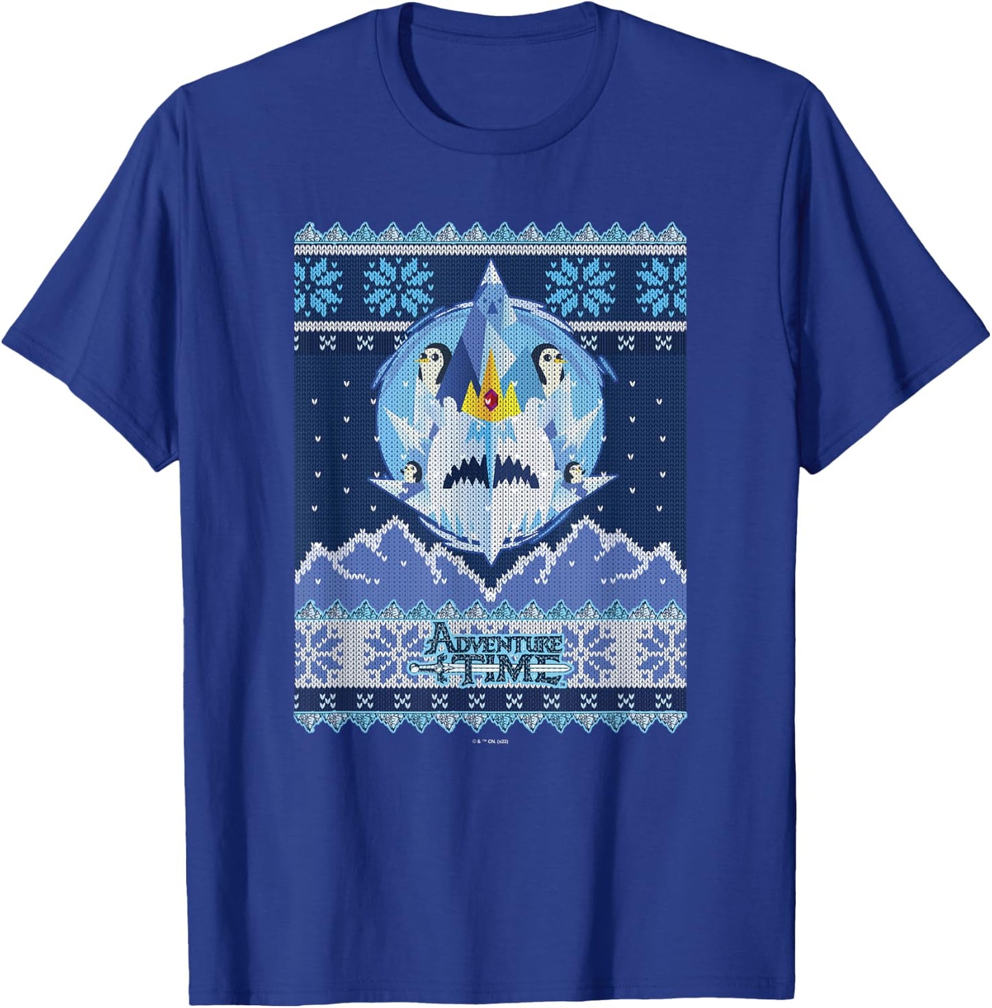Adventure Time Christmas Ice King Ugly Sweater T-Shirt - T-Shirt | Royal