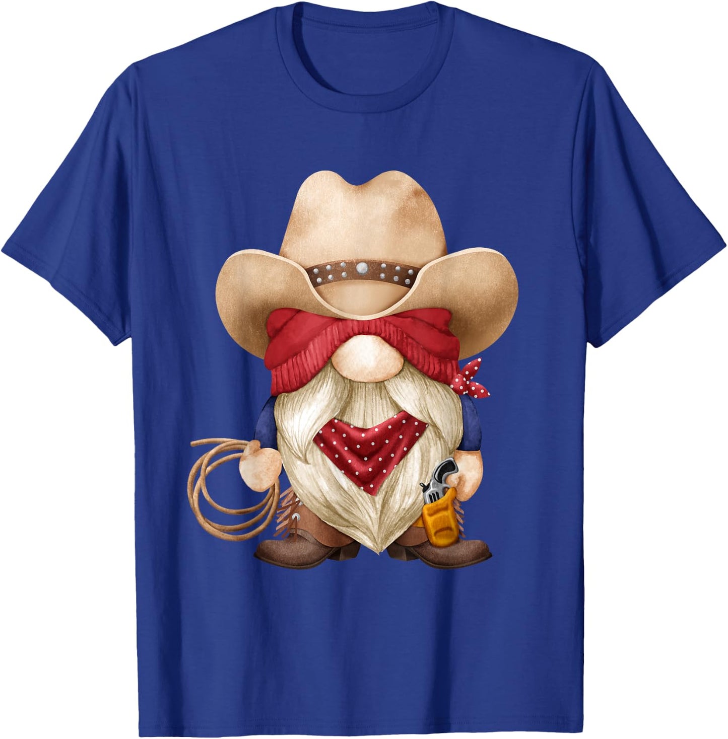 Cute Cowboy Grandpa With Western Decor For Farmer With Gnome T-Shirt - T-Shirt | Royal