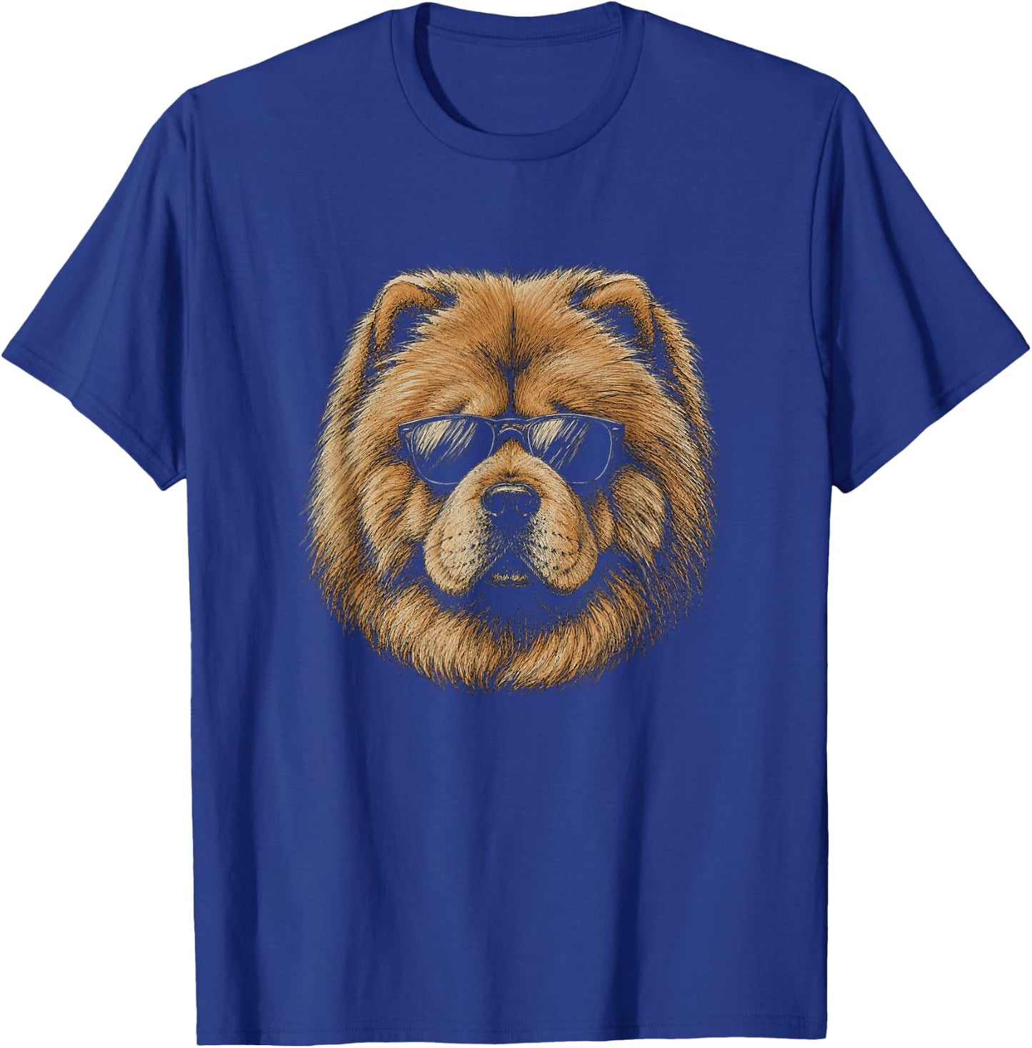 Chow Chow with Sunglasses Artwork Design T-Shirt - T-Shirt | Royal