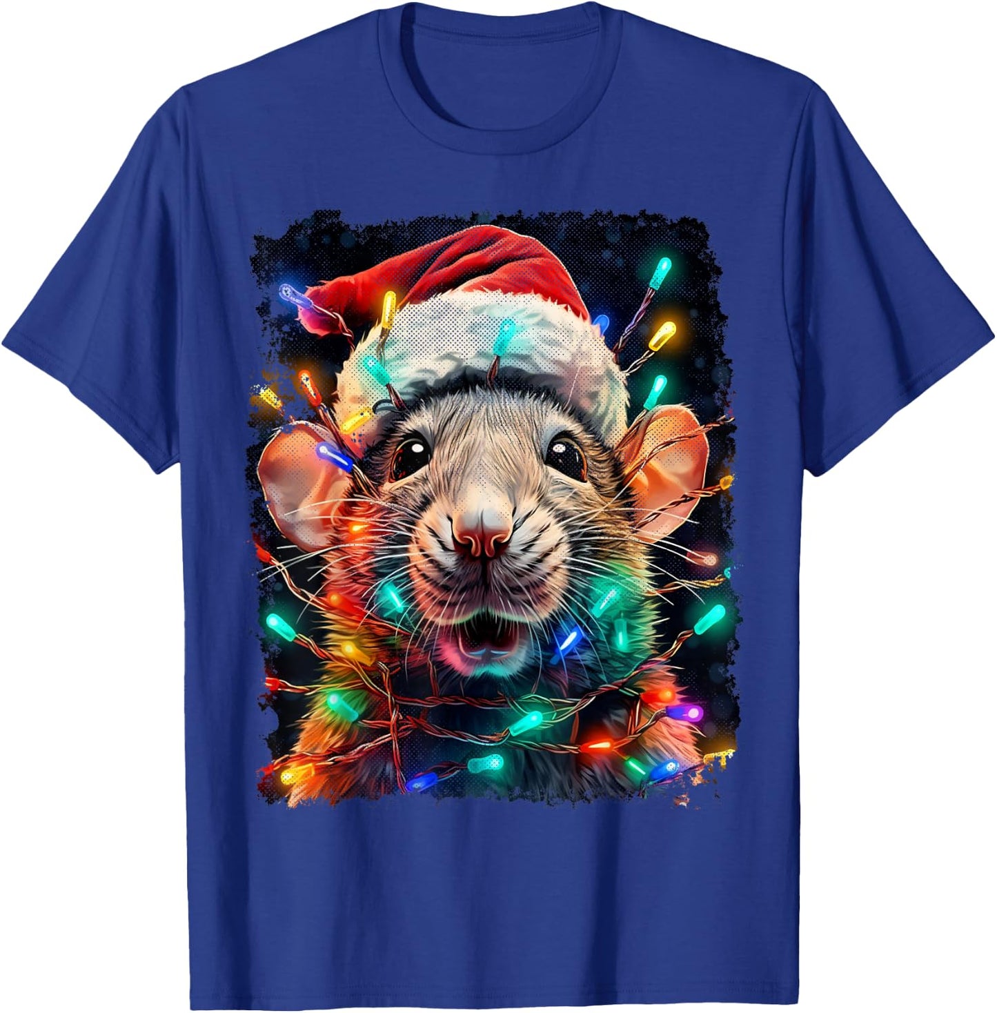 Vintage Rat Christmas T-Shirt - T-Shirt | Royal