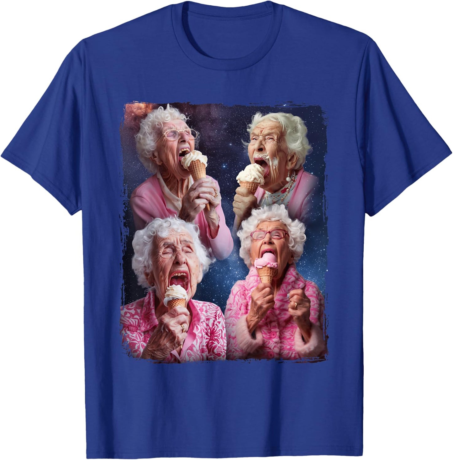 Grandma Licking Ice Cream T-Shirt - T-Shirt | Royal