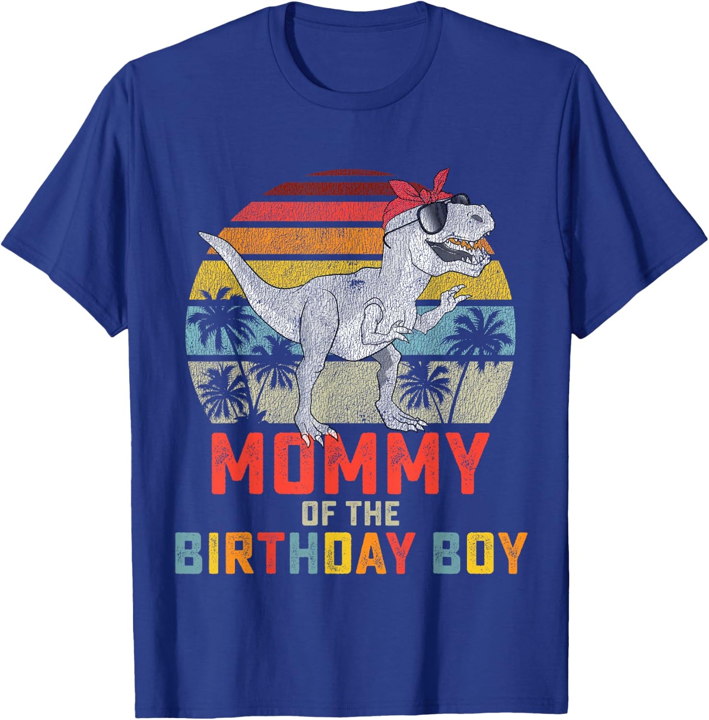 Mommy Dinosaur Birthday Boy Mom Matching Family Small T-Shirt - T-Shirt | Royal
