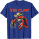 Lobster Cowboy Trendy Yee Claw Funny Lobster Western Beach T-Shirt - T-Shirt | Royal