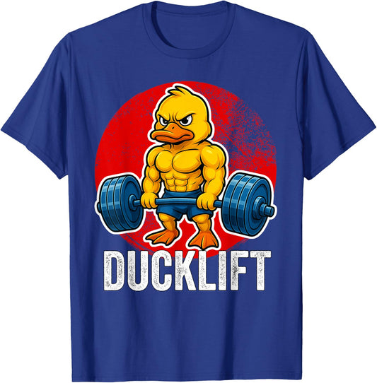 Funny Duck Ducklift Gym Weightlifting Lovers Men Boys T-Shirt - T-Shirt | Royal