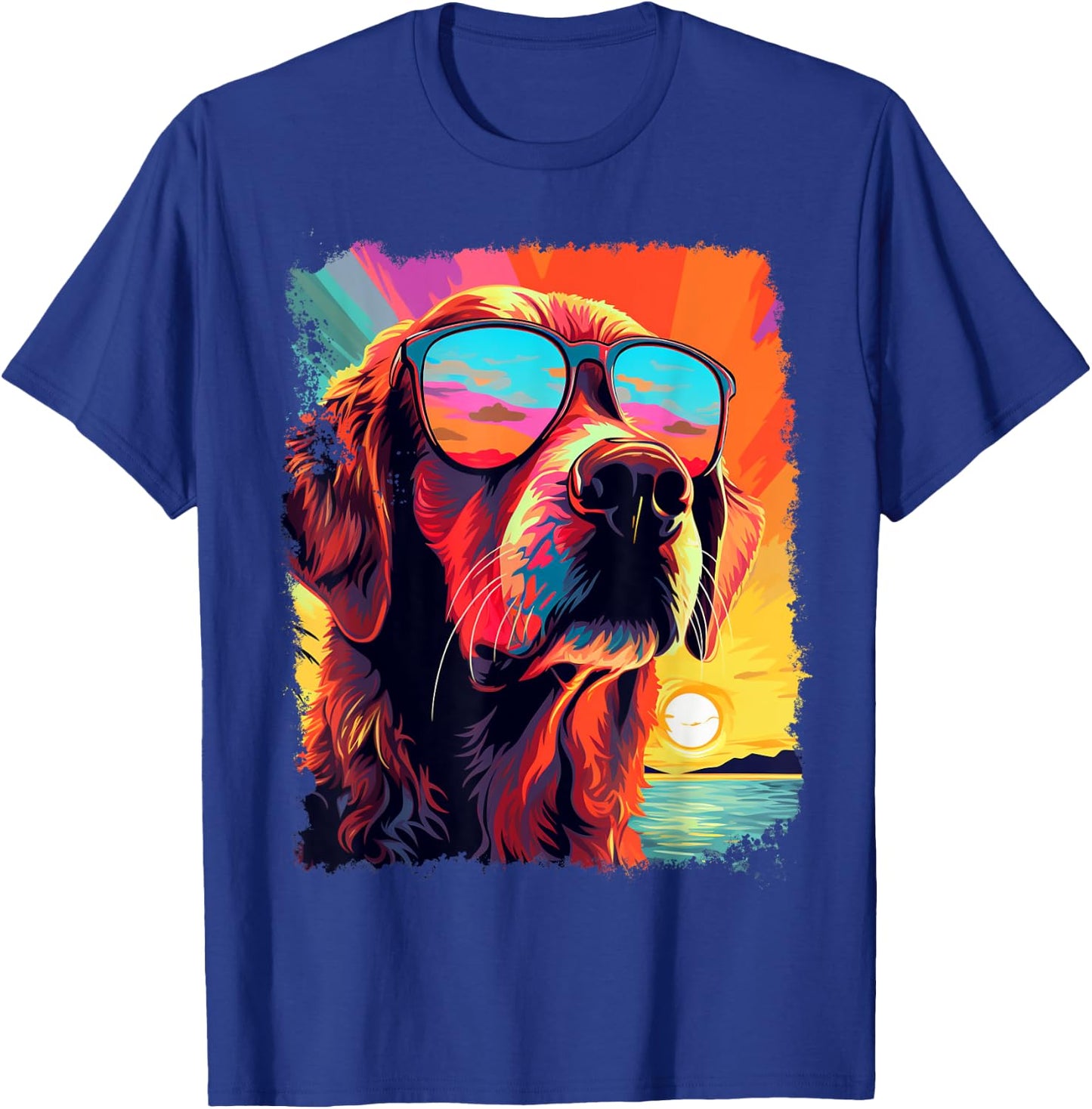 Golden Retriever Hawaiian T-Shirt - T-Shirt | Royal
