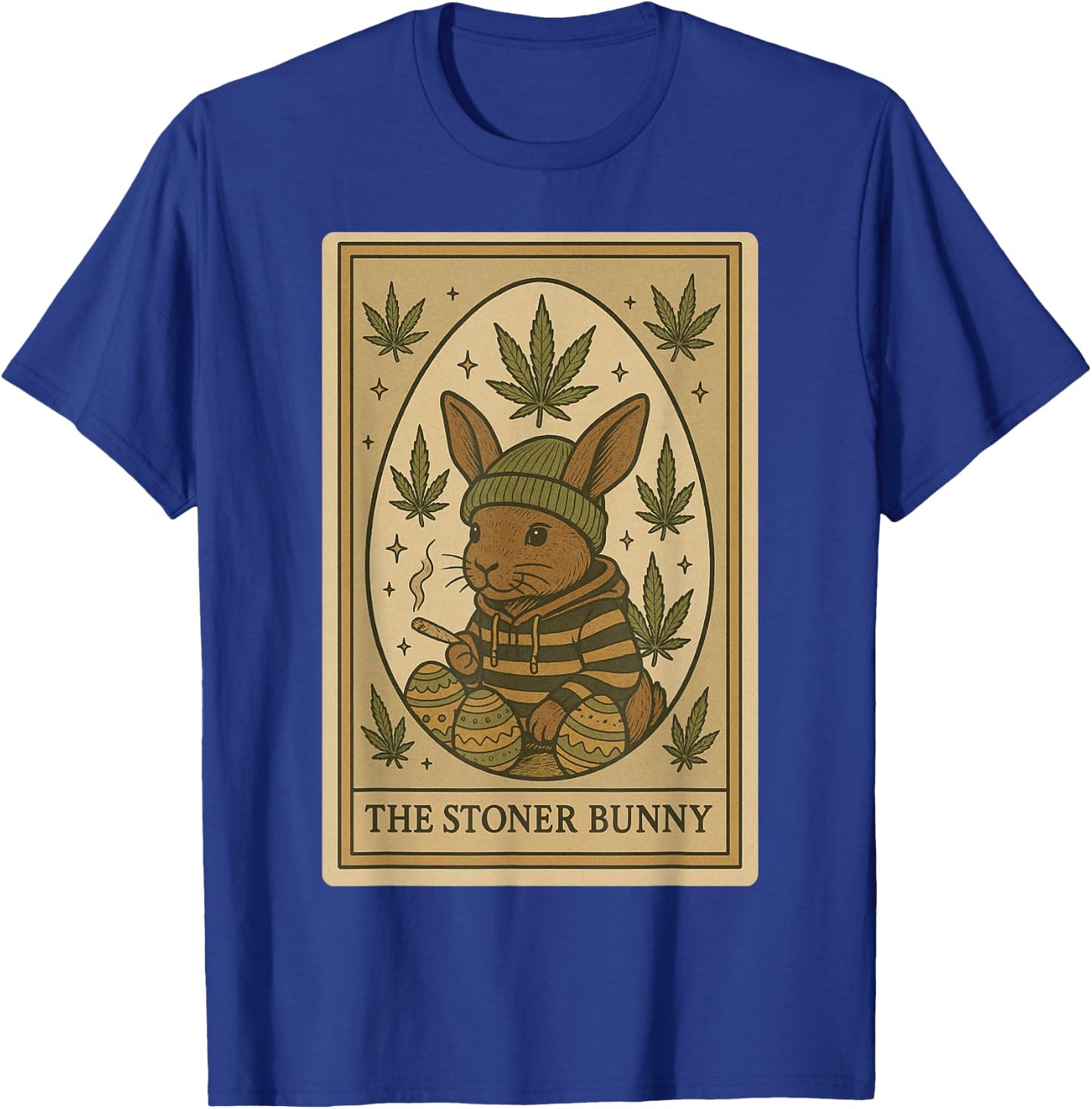 The Stoner Bunny Card 420 Weedster Easter Day Funny 2025 T-Shirt - T-Shirt | Royal