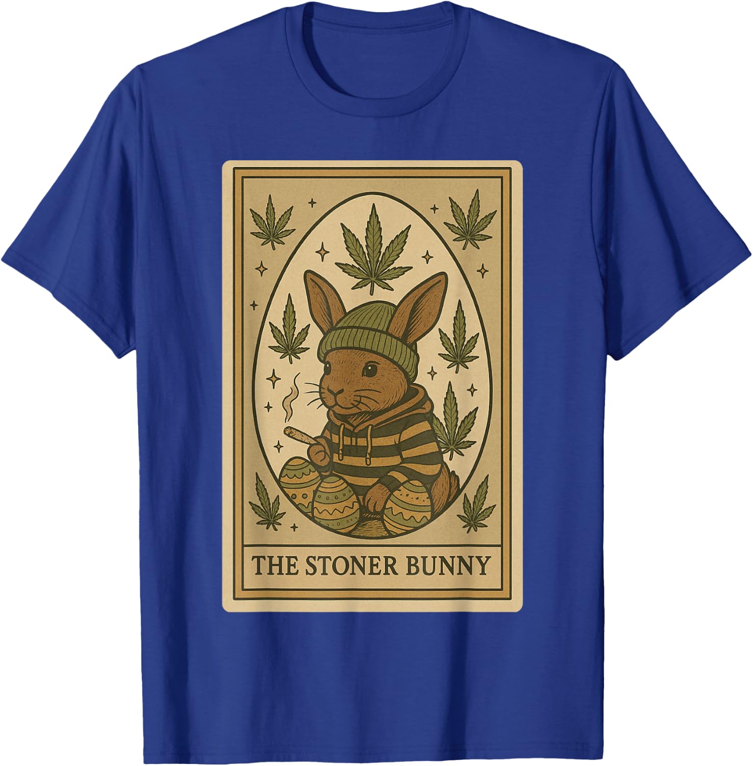 The Stoner Bunny Card 420 Weedster Easter Day Funny 2025 T-Shirt - T-Shirt | Royal