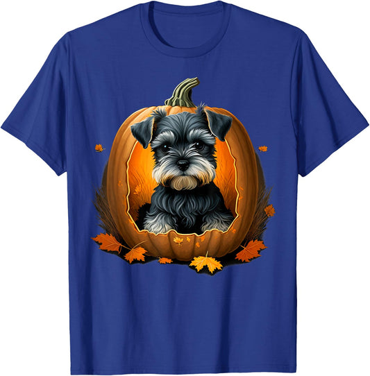 Dwarf Schnauzer costume on Miniature Schnauzer Halloween T-Shirt - T-Shirt | Royal