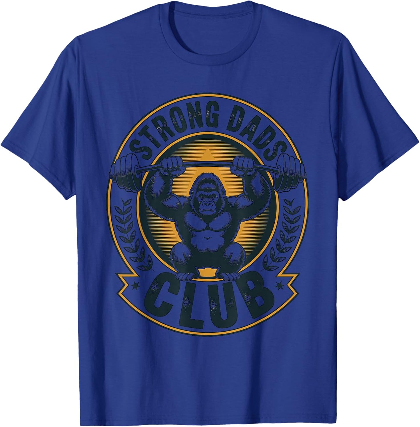 Strong Dads Club Fathers Day Weightlifting Gym Exercise T-Shirt - T-Shirt | Royal