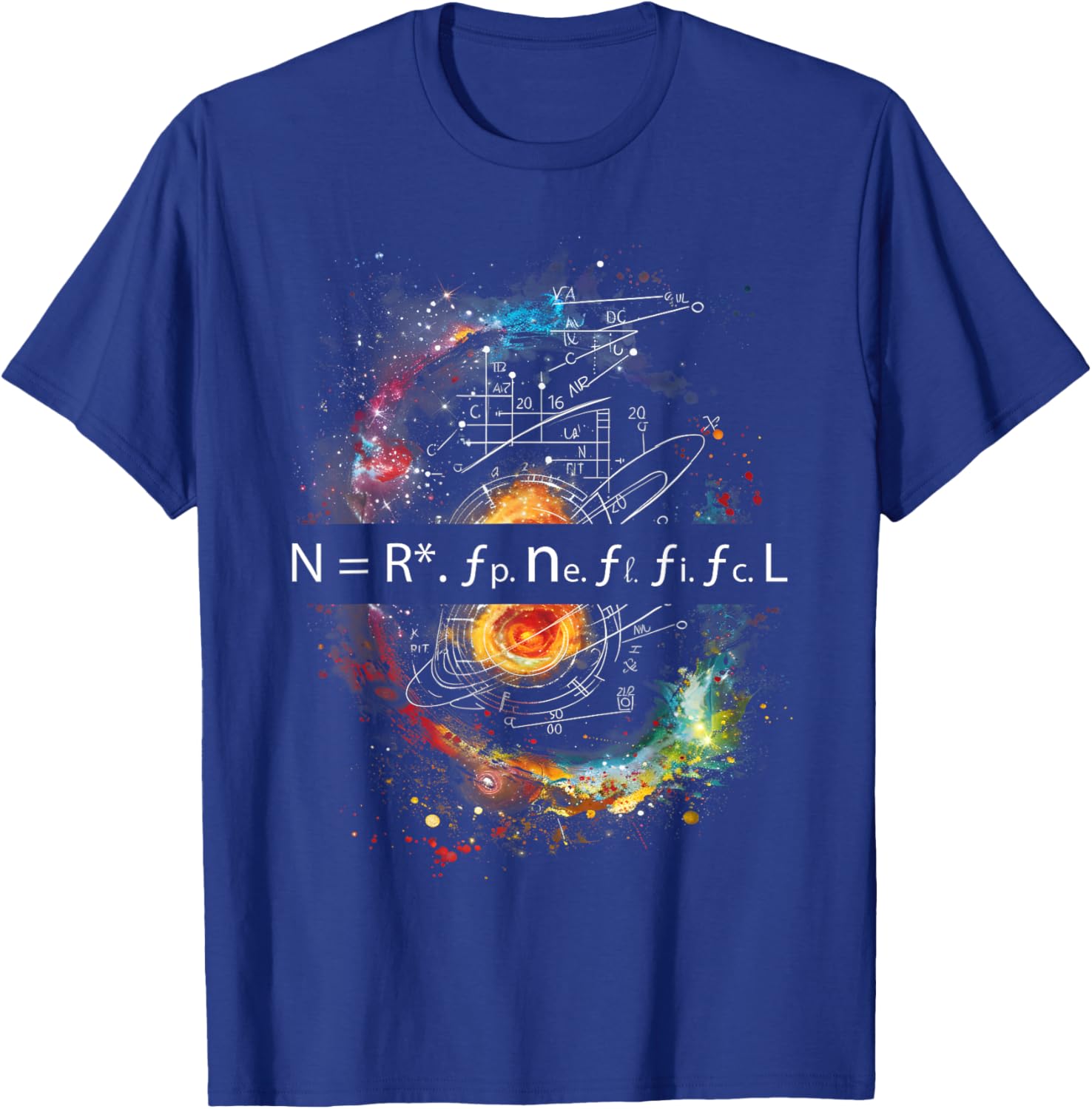 Drake Equation Estimation of Alien Civilizations T-Shirt - T-Shirt | Royal