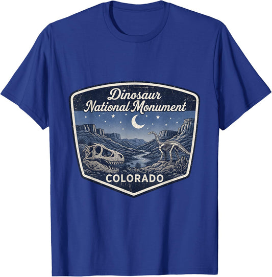 Dinosaur National Monument Colorado Fossil Skeleton T-Shirt - T-Shirt | Royal