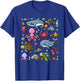 Colourful Sea Animals for Kids, Cute Sea Creatures , black T-Shirt - T-Shirt | Royal