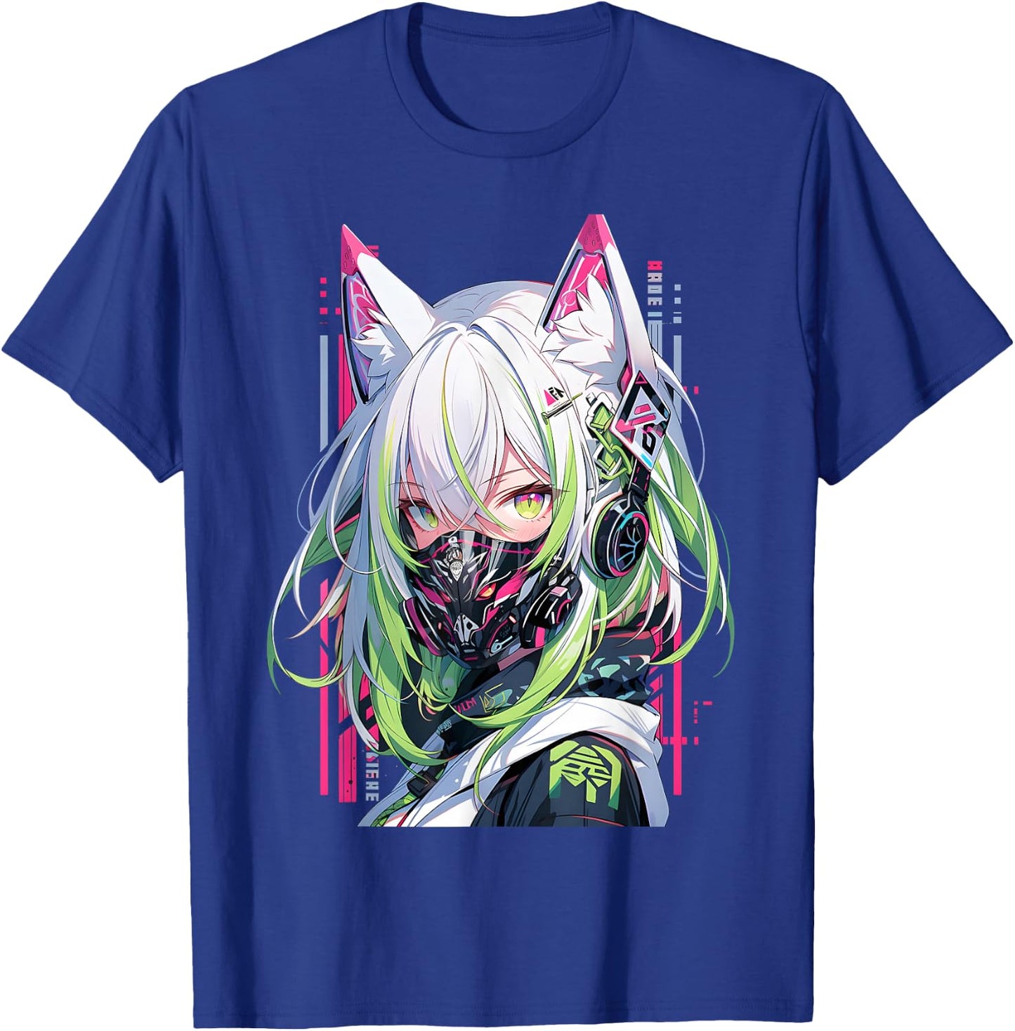 Manga Anime Aesthetic Cyberpunk Techwear Harajuku , black T-Shirt - T-Shirt | Royal