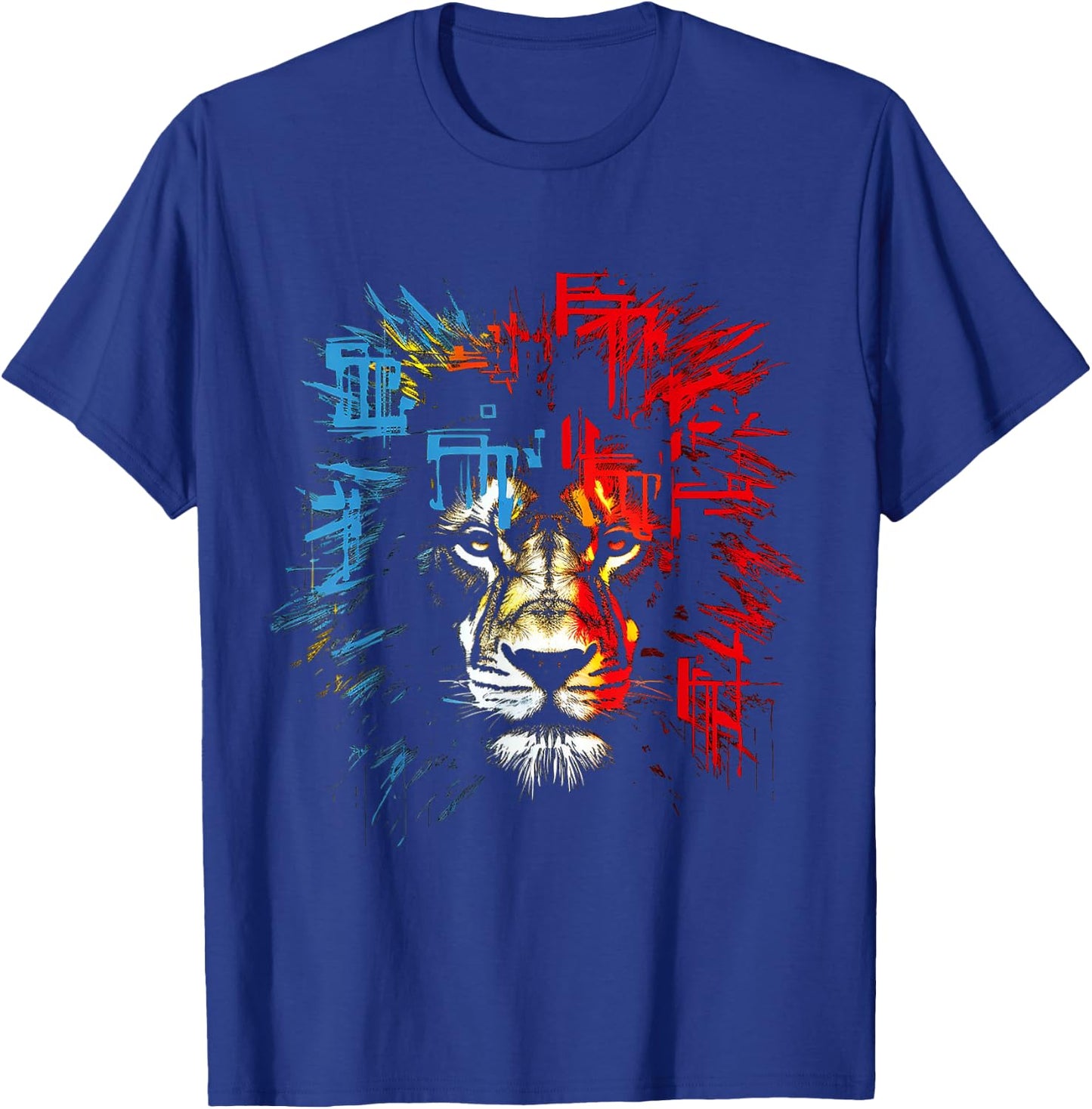 Löwe Zeichnung Abstrakt Tierliebhaber Grafik Löwe T-Shirt - T-Shirt | Royal