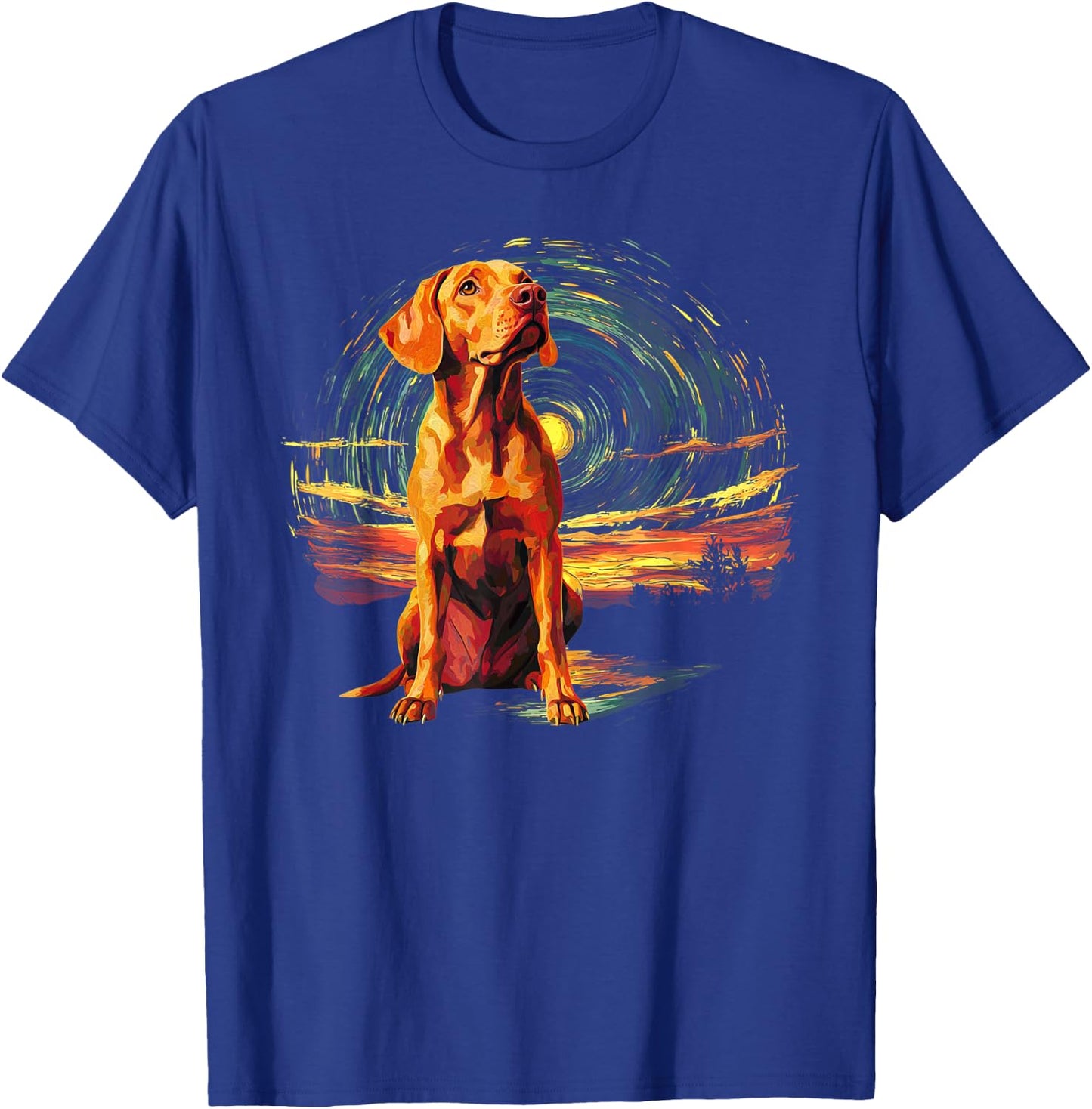 Dog Lovers Starry Night Vizsla Father's day T-Shirt - T-Shirt | Royal