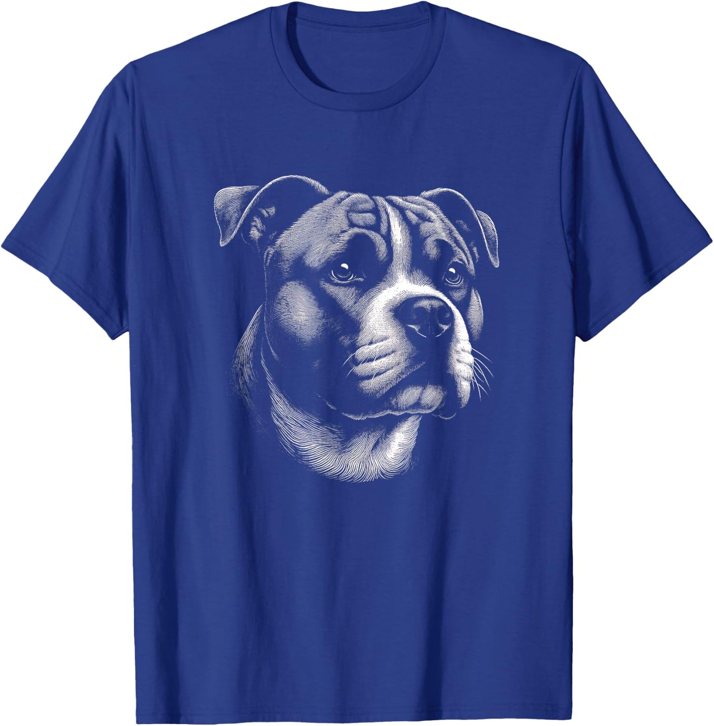American Staffordshire Terrier Dog Art And Men T-Shirt - T-Shirt | Royal