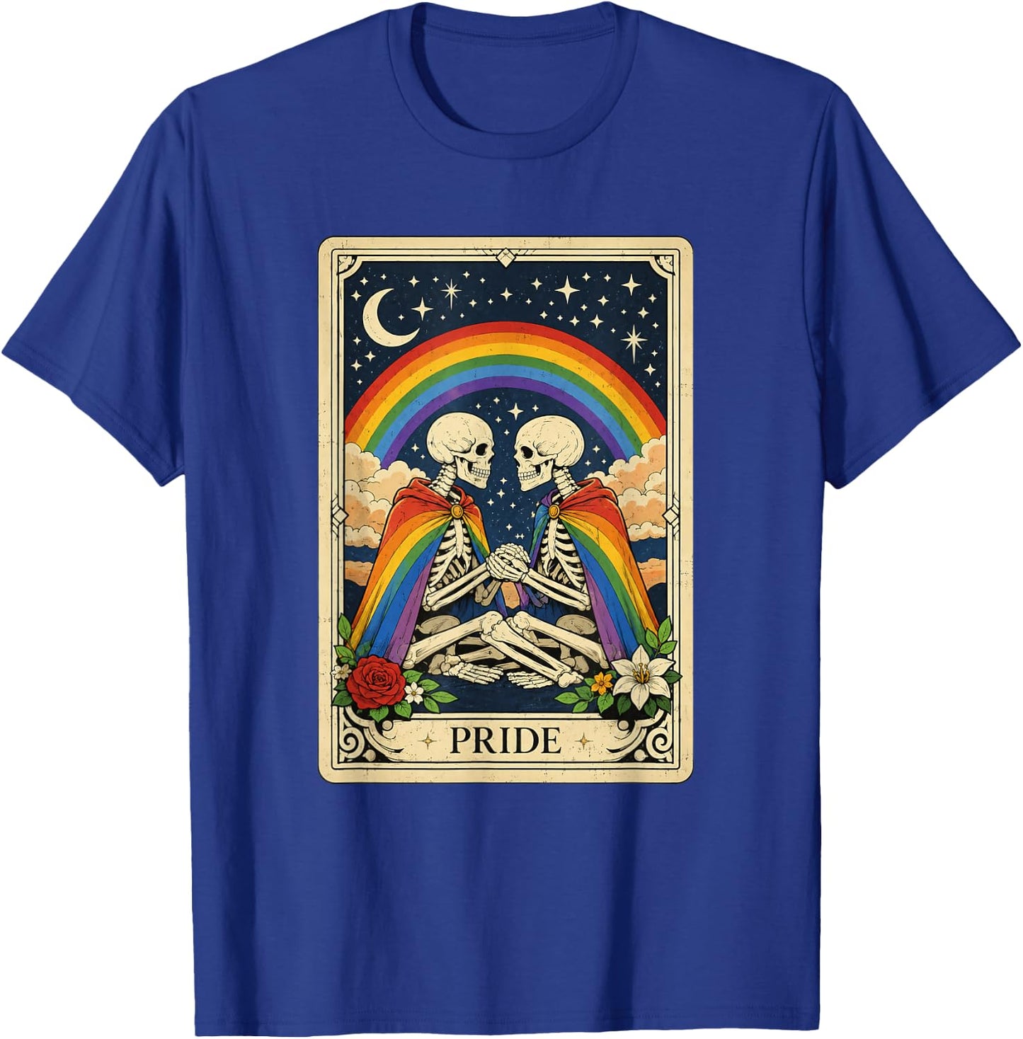 LGBT Tarot Skeleton Gay Lesbian Pride LGBTQ Equal Rights T-Shirt - T-Shirt | Royal
