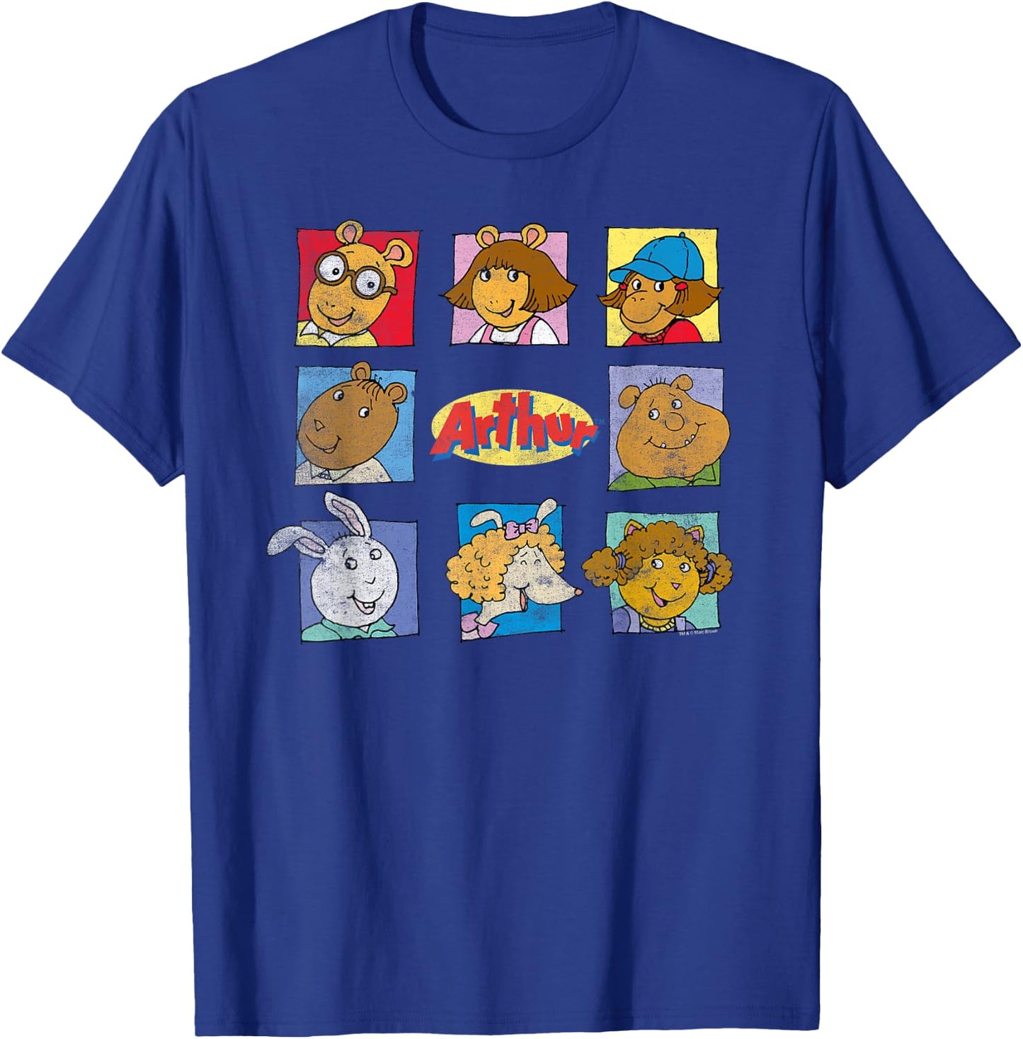 Arthur Arthur & Friends Grid With Logo T-Shirt - T-Shirt | Royal