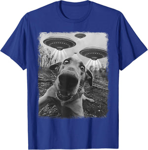 Chesapeake Bay Retriever Dog UFO Alien Extraterrestrial T-Shirt - T-Shirt | Royal