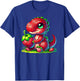 Cute Strawberry Summer Fruit Lover Dinosaur T Rex Boys Girls T-Shirt - T-Shirt | Royal
