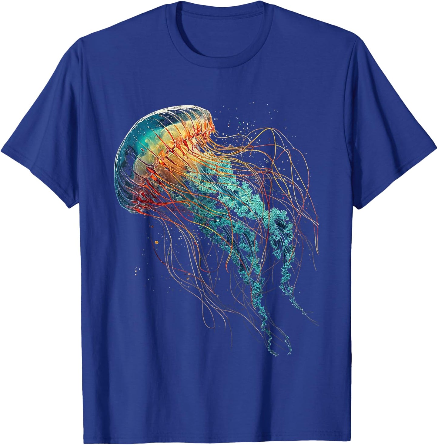 Jellyfish Fantasy Colorful Animal Art Graphic Jellyfish T-Shirt - T-Shirt | Royal