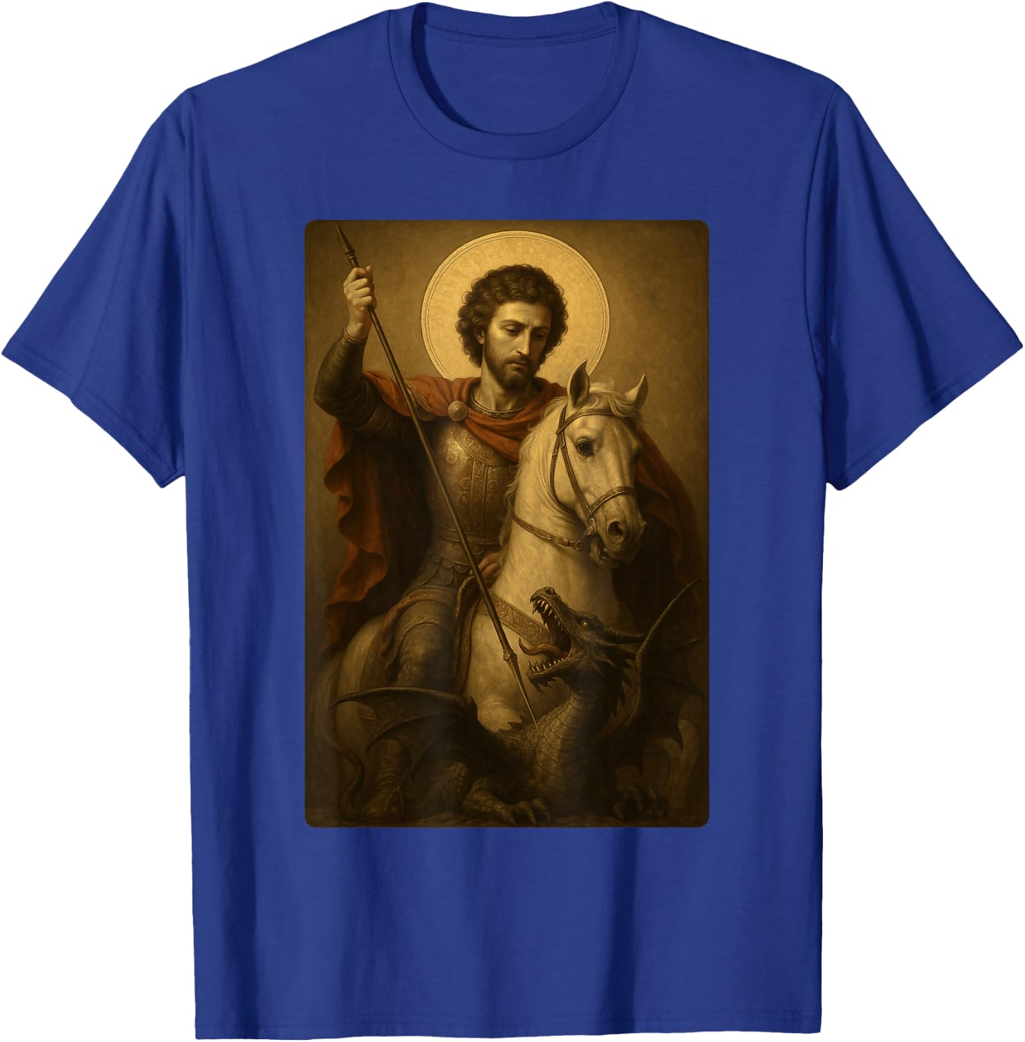 Icône orthodoxe de Saint Georges et Le Dragon T-Shirt - T-Shirt | Royal