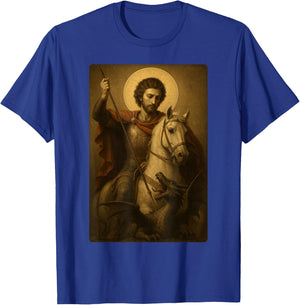 Icône orthodoxe de Saint Georges et Le Dragon T-Shirt - T-Shirt | Royal