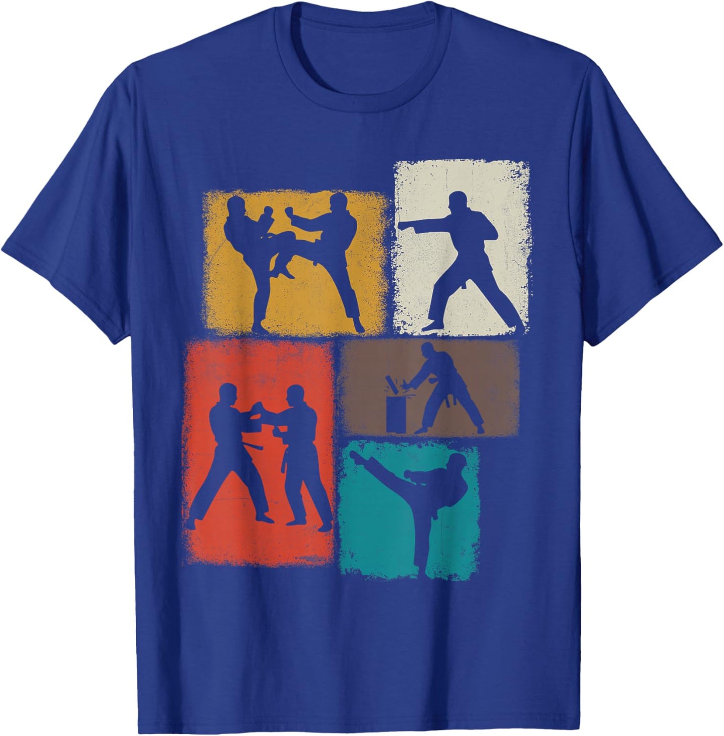 Taekwondo Practitioner Collage Men Kids Coach Youth Boys T-Shirt - T-Shirt | Royal
