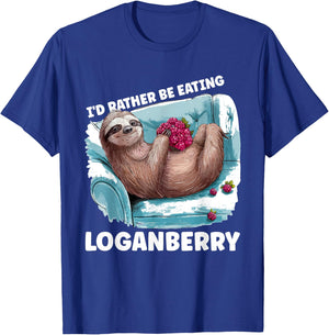 Berry Enthusiast Gardening Rather Be Eating Loganberry T-Shirt - T-Shirt | Royal