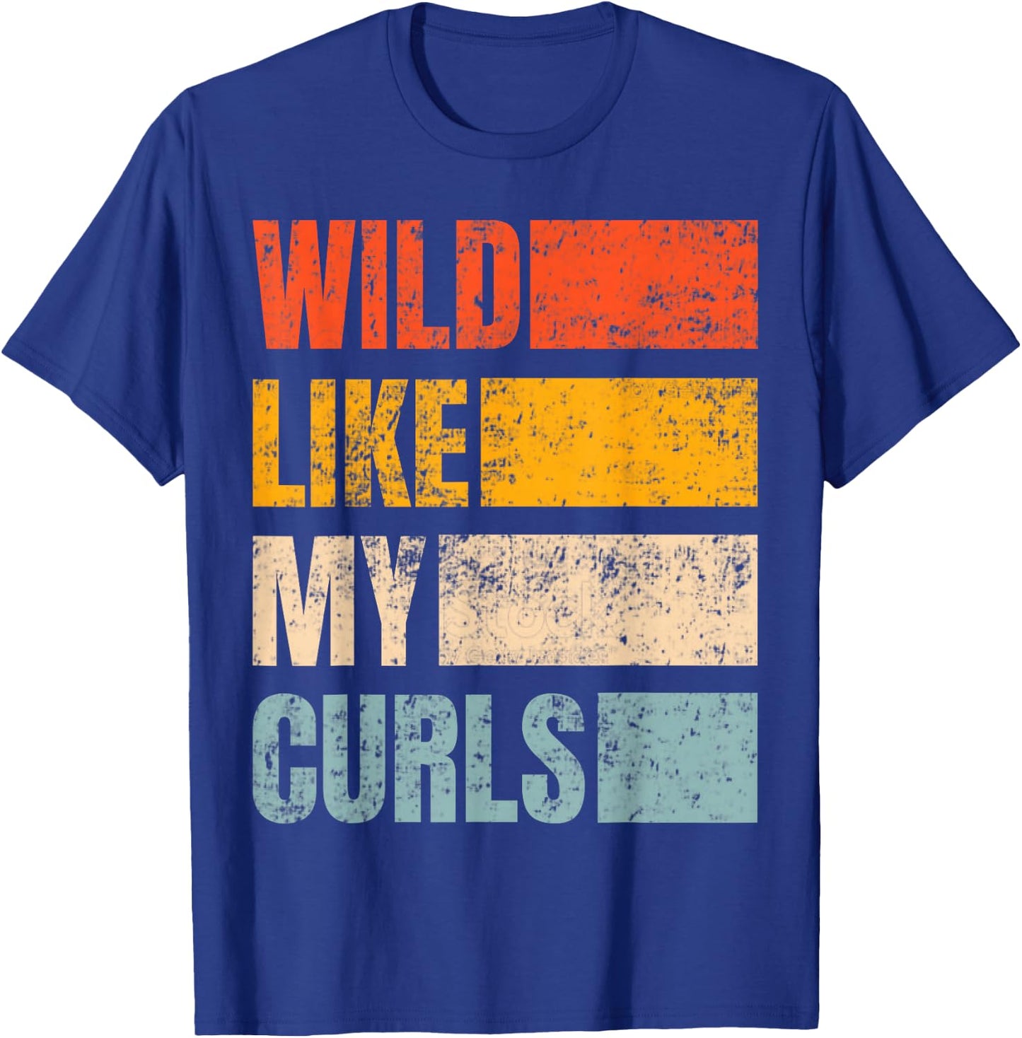 Toddler Girls Wild Like My Curls Funny Cute Curly Hair Retro T-Shirt - T-Shirt | Royal