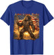 American Made Funny Bigfoot USA Flag Retro T-Shirt - T-Shirt | Royal