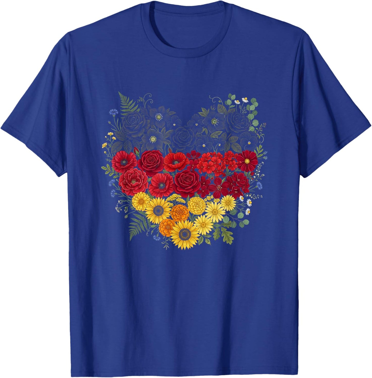 Deutschland Herz mit der Deutschen Flagge Germany T-Shirt - T-Shirt | Royal