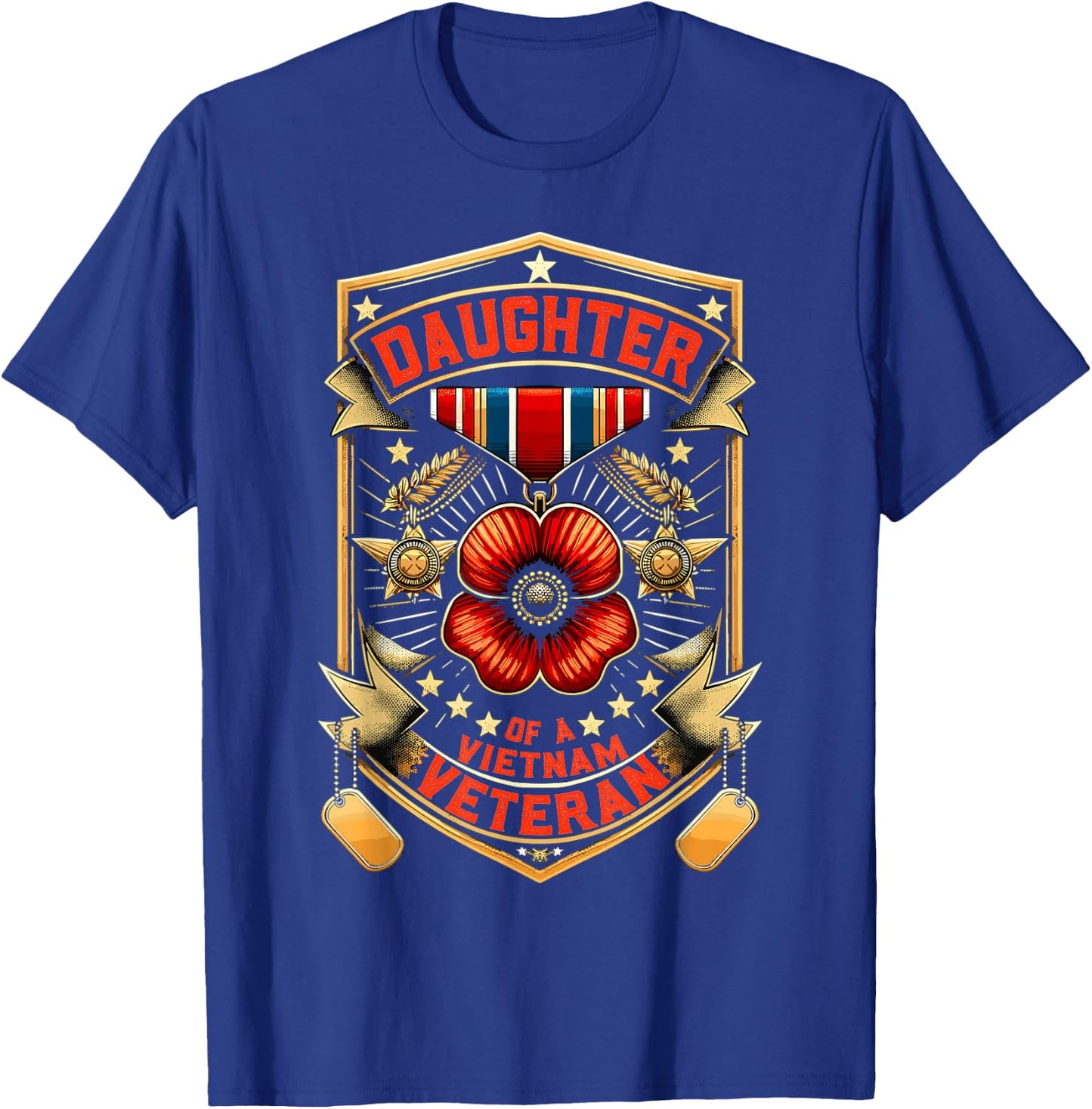 USA Proud Daughter Of A Vietnam Veteran T-Shirt - T-Shirt | Royal