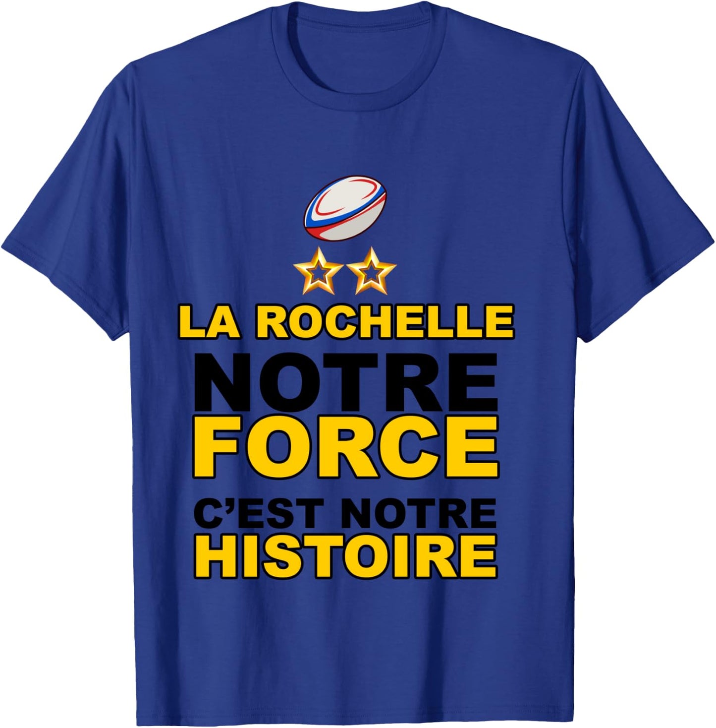 Rugby La Rochelle Our Force Our Story 2 Stars T-Shirt - T-Shirt | Royal