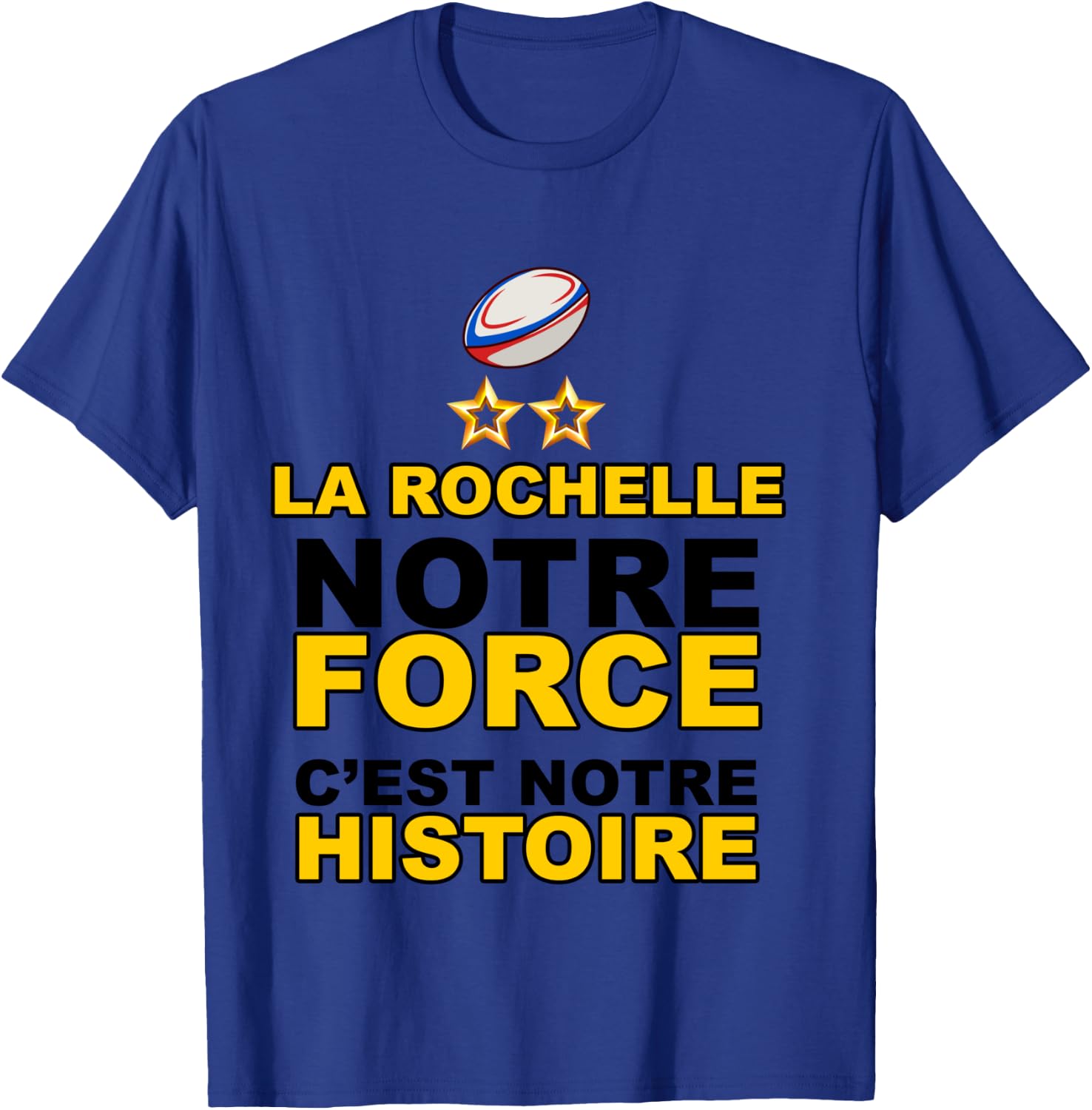 Rugby La Rochelle Our Force Our Story 2 Stars T-Shirt - T-Shirt | Royal