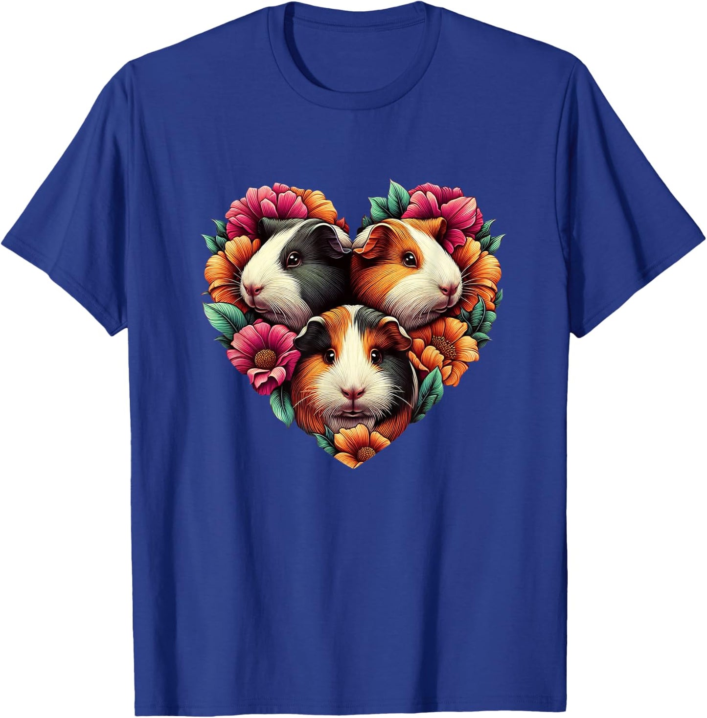 Guinea pigs Love Heart of Kids women Teen Girls T-Shirt - T-Shirt | Royal
