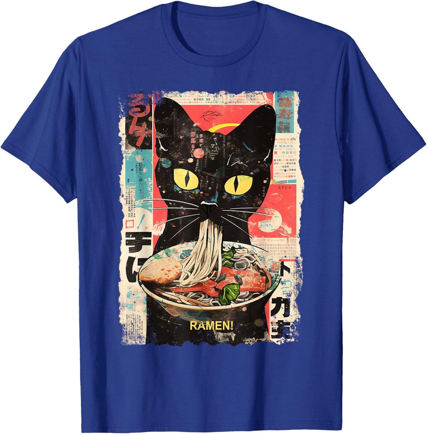 Ramen Nudeln Katze Japan Y2K Kawaii Retro Katzen Manga Anime T-Shirt - T-Shirt | Royal