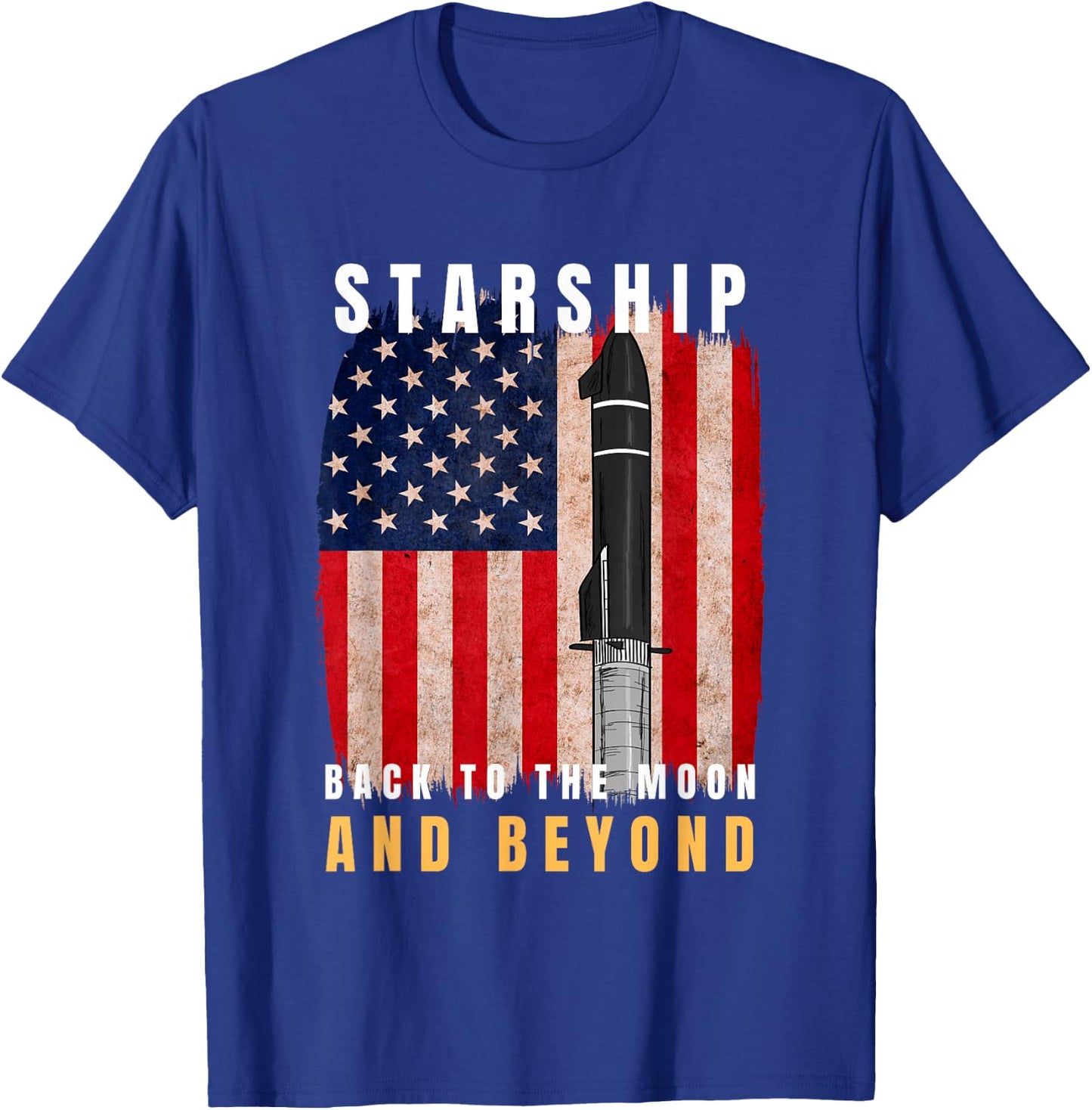 Starship Boca Chica Starbase | A Falcon 9 Starship T-Shirt - T-Shirt | Royal