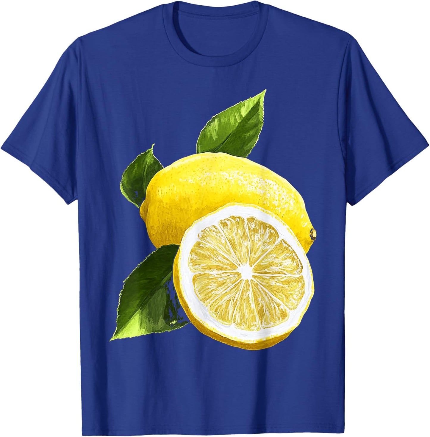 Lemon Lemon Pattern Illustration, Black, S T-Shirt - T-Shirt | Royal