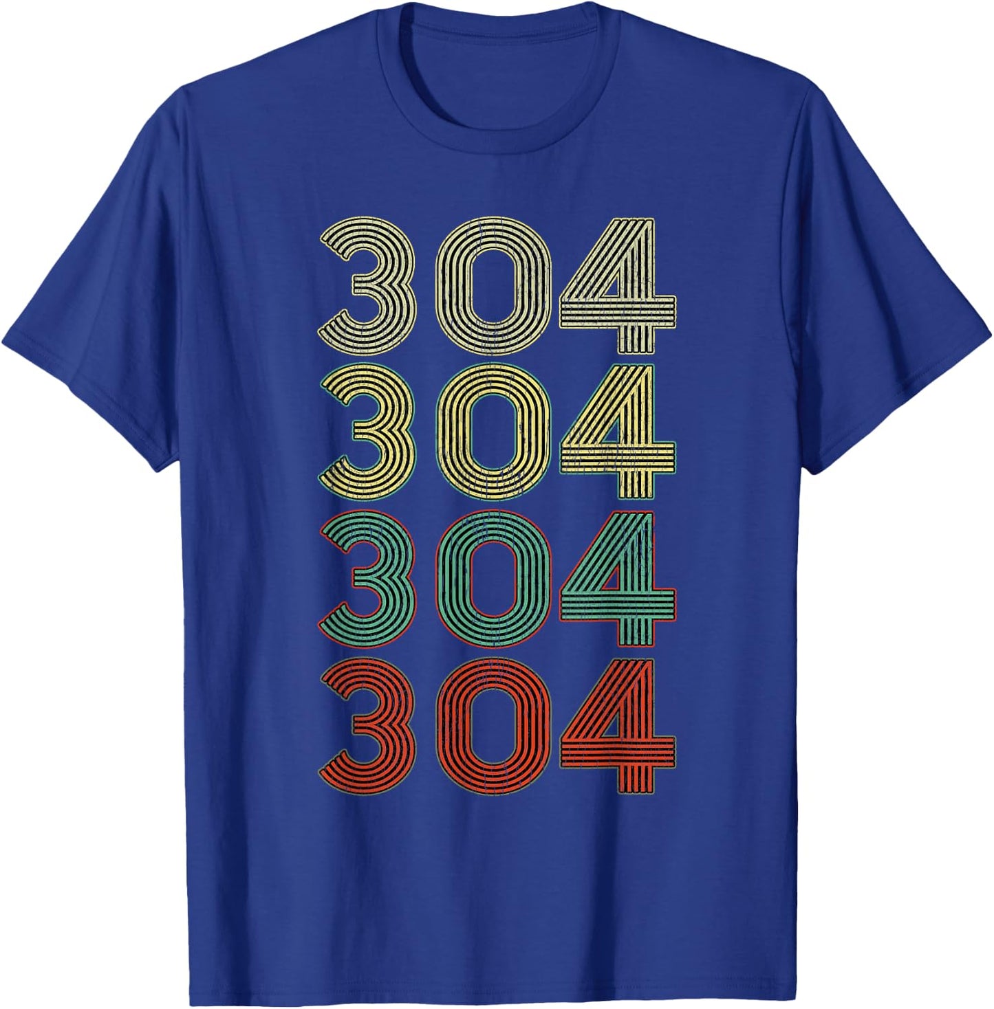 Vintage West Virgina shirt Retro 304 Area Code T-Shirt - T-Shirt | Royal