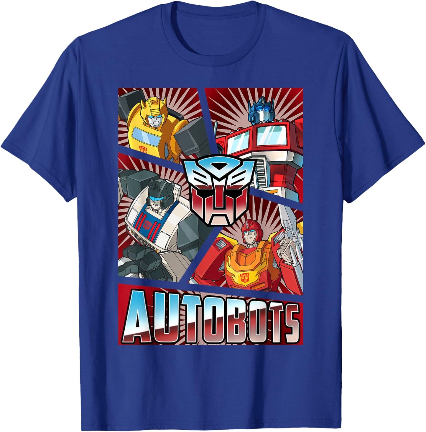 Transformers Autobots Cut Up Retro Vintage Panels T-Shirt - T-Shirt | Royal