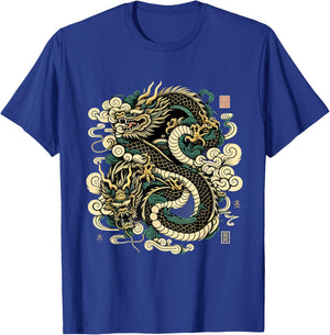 Dragon Aesthetic Japanese Culture Tokyo inspired asian T-Shirt - T-Shirt | Royal