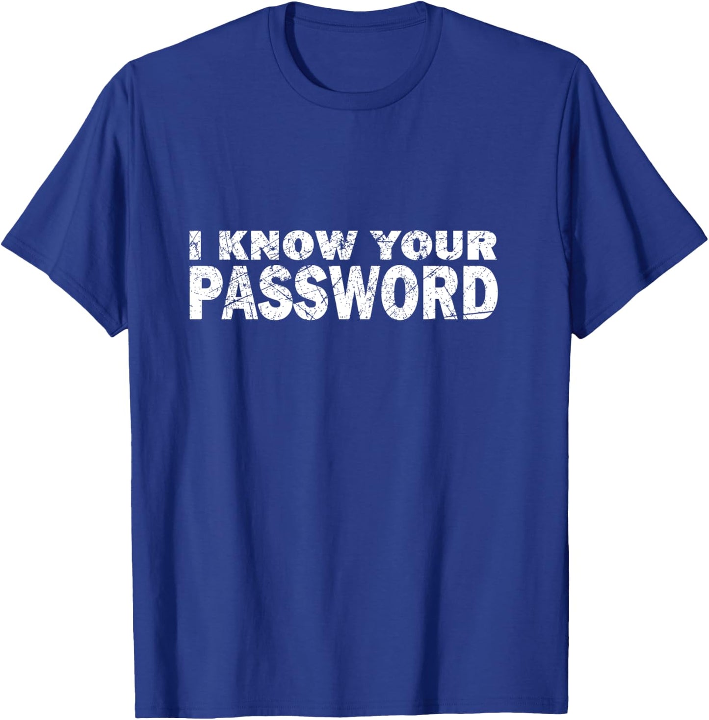 Computer Hacker Cybersecurity I Know Your Password Gift T-Shirt - T-Shirt | Royal